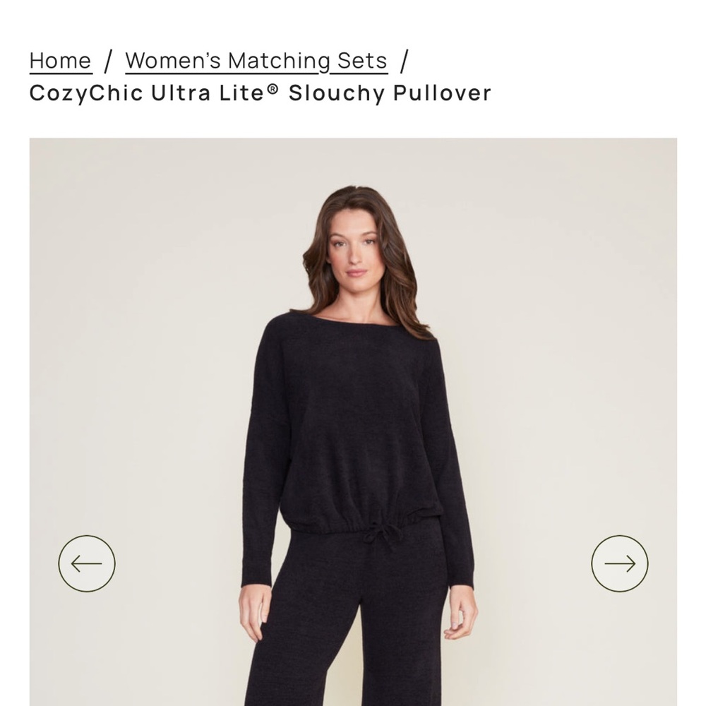 Barefoot Dreams CozyChic Ultra Lite® Slouchy Pullover-NEW-size L